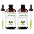Majestic Pure Lemongrass Essential Oil with Glass Dropper - 4 Fl Oz Pack of 2-100% Pure and Natural Lemongrass Oil - Premium Grade Essential Oils for Diffuser, Aromatherapy, Soap and Candle Making