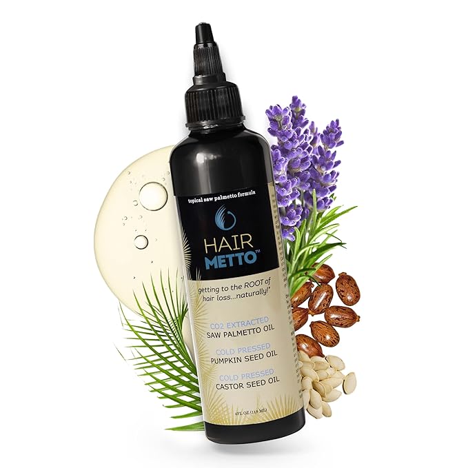 Saw Palmetto Extract Pumpkin Seed Oil for Hair Growth - 10X Potency Targeted Scalp Treatment with Castor, Lavender Scent, Rosemary Oil for Hair 4oz (118ml)