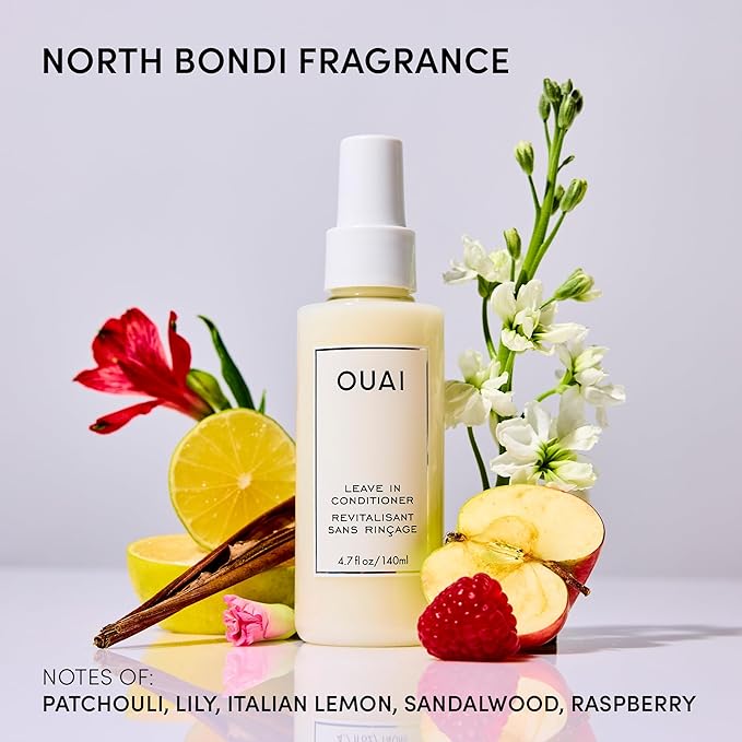 OUAI Leave In Conditioner & Heat Protectant for Hair - Prep Hair for Styling or Use as Detangling Spray to Fight Frizz & Flyaways - No Parabens, Sulfates or Phthalates (1.5 oz)