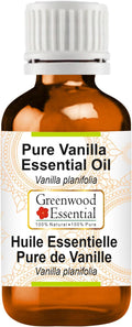 Greenwood Essential Pure Vanilla Essential Oil (Vanilla planifolia) Steam Distilled 10ml (0.33 oz)