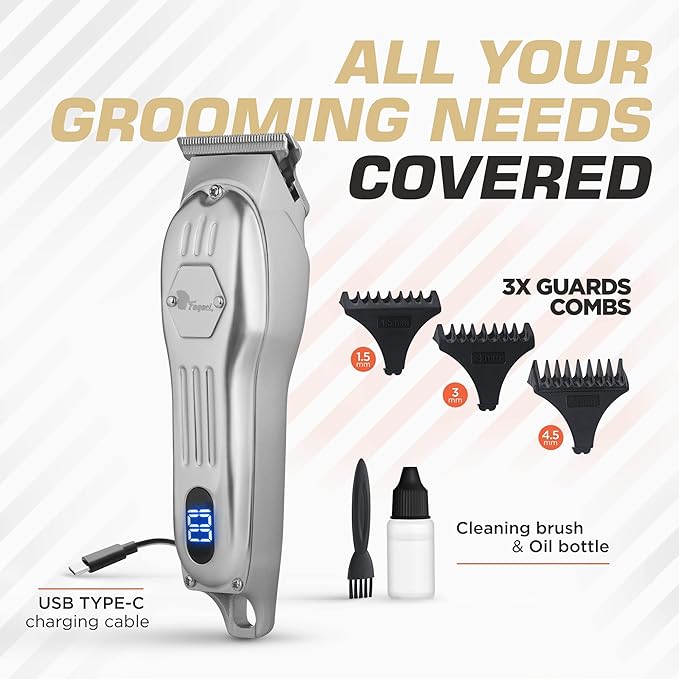 Fagaci Professional Hair Clippers, Hair Scissors & Hair Trimmer Extremely Sharp, Hair Shears, Turbo Power Cordless Hair Clippers & Hair Trimmer Set