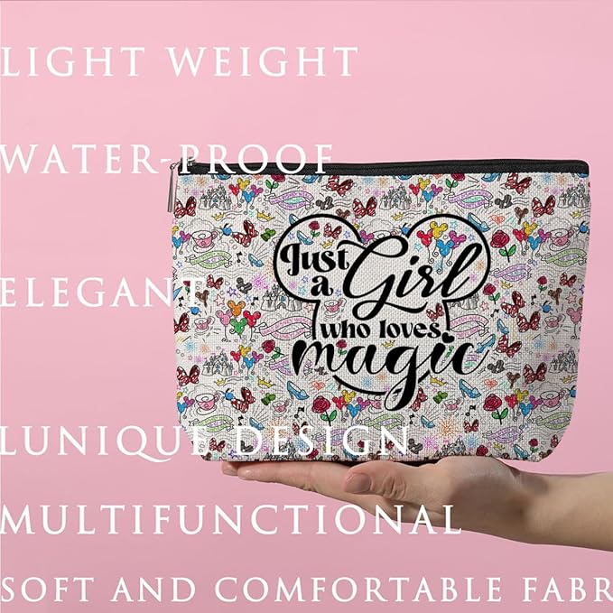 Cute Mouse Cartoon Movies Mouse Themed Gifts Magic Makeup Bag Graduation Nurse Mothers Day Birthday Animal Lovers Gifts for Girls Women Movie Gifts for Cartoon Lovers Best Friend Daughter Cosmetic Bag