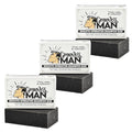 Grown Ass Man Co. - Solid Shampoo Bar Rich Lather 3 in 1: Hair, Beard & Body Wash - Plastic Free & Eco-Friendly, Natural & Organic Clean for All Hair Types, 4oz Bar (Smooth Operator, 3-Pack)