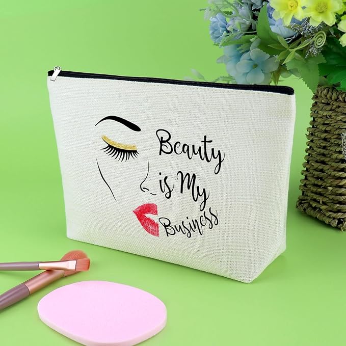 Makeup Artist Gifts for Women Cosmetic Bag Makeup Lover Gift for Lash Girl Beautician Hairdresser Thank You Present for Stylist Cosmetology Graduation Travel Cosmetic Pouch Christmas Birthday Present