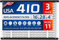 3 Pack, 410 Replacement Air Filter, Nominal Size: 16x25x4, Actual Size: by Luxunik