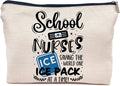 IWXYI School Nurse Gifts,School Nurse Makeup Bag Make up Bags Zipper Pouch Travel Toiletry Gifts