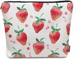 Strawberry Cosmetic Travel Bag For Toiletries, Summer Fruits Strawberry Red Makeup Bag Toiletry Bags For Women, Flax Cosmetic Bags Make Up Bag Purse Toiletries Bag Birthday Gift