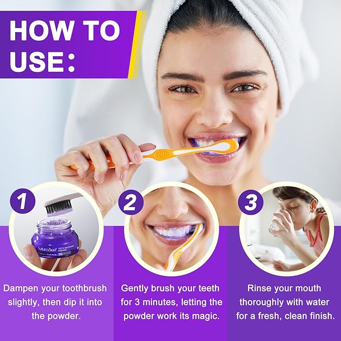 Teeth Whitening Powder - Teeth Whitening - Removes Stains - No Sensitivity - Toothpaste Power - Breath Freshener - for Coffee, Tea and Tobacco Stains 15g
