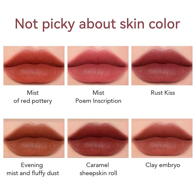 Matte Lipstick for Women, Long Lasting Moisturizing Lip Stain, Waterproof Lip Color Makeup (Carmine Red)