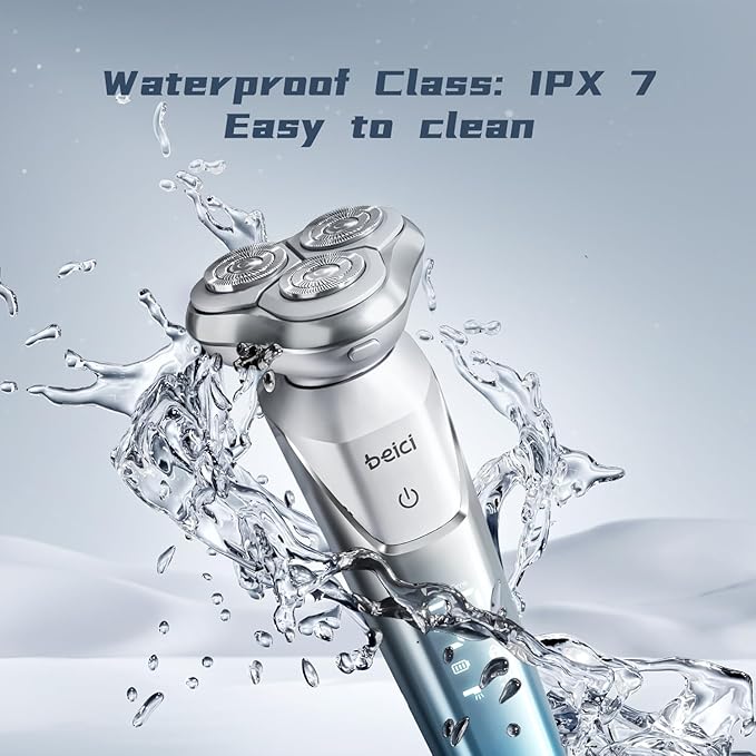 Men's Shaver Electric Rotary Razor 3D Floating Cutter Head Type-c One Hour Fast Charge Waterproof Razor with Led Display Wet Dry Shaving X3 Series Gift for Dad Husband Boy Friends