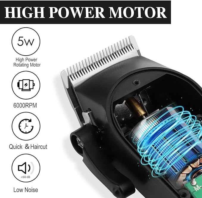 WAIKIL Hair Clippers Professional Cordless for Men, Barber Clippers for Hair Cutting Kit,Rechargeable Haircut Machine for Family,Wireless LCD Display Hair Trimmers Set