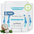 Stinkbug Naturals Aluminum Free Organic Travel Size Deodorant Stick with Unscented, Coconut Oil, Paraben Free, Sensitive Skin Deodorant, 0.75 Ounce Pack of 6