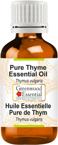 Greenwood Essential Thyme Essential Oil (Thymus vulgaris) Steam Distilled 5ml (0.16 oz)