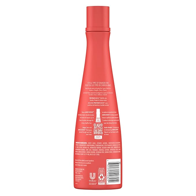 Nexxus Bond Repair Shampoo, Conditioner & Intense Rebond Treatment Bundle Amino Bond 3 Pack for All Types of Damaged Hair, with Keratin Protein and Amino Acids,