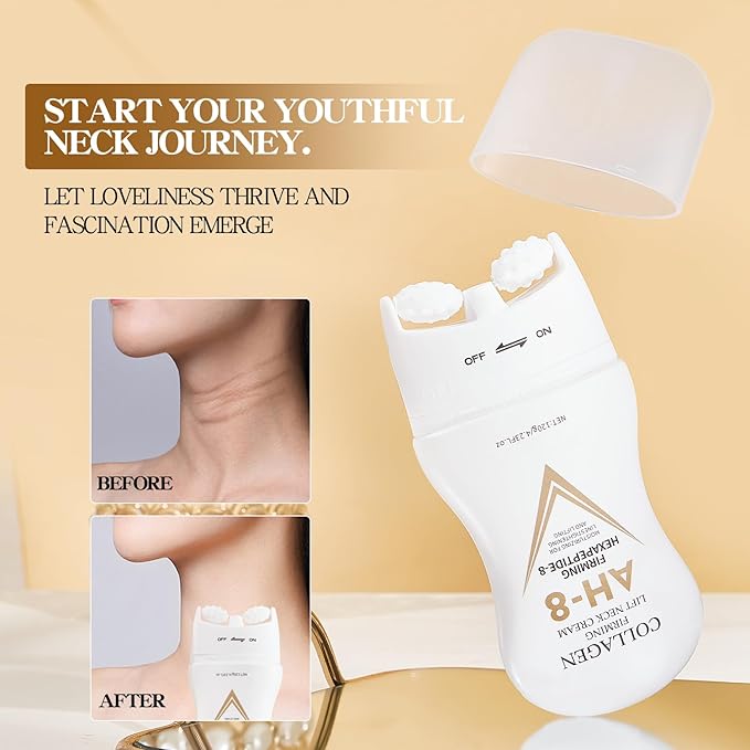 Ah-8 Firming Neck Cream and Massage Eye Cream, Neck Cream for Tightening and Firming, Eye Cream for Reduce Fine Lines and Diminish Dark Circles, Deep Moisturizing Skincare Day and Night Use