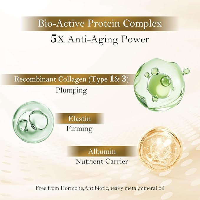 Bioactive Collagen Face Mask,Separated Serum Gel 33ml And Powder Membrane, Real Deap Skin Care Beauty SPA,Hydrating,Repairing,Revitalizing, Anti-Aging (5 pair)