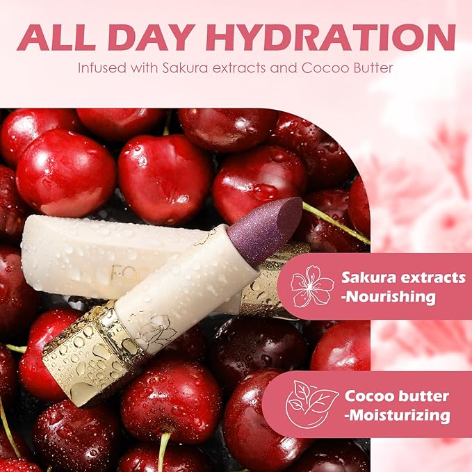 FOCALLURE Moisturizing Lipstick,Transparent Lip Balm,Hydrating Clear Lip Balm with Creamy Texture,Long Lasting Lip Stain,Rock Crystal Quartz