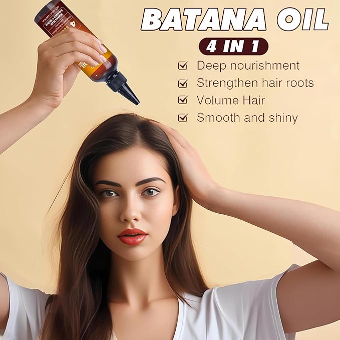 Batana Oil for Hair Growth, 4-In-1 Batana Oil,Pumpkin Seed,Rosemary, and Castor,Nourishes hair for Men Women 2pcs