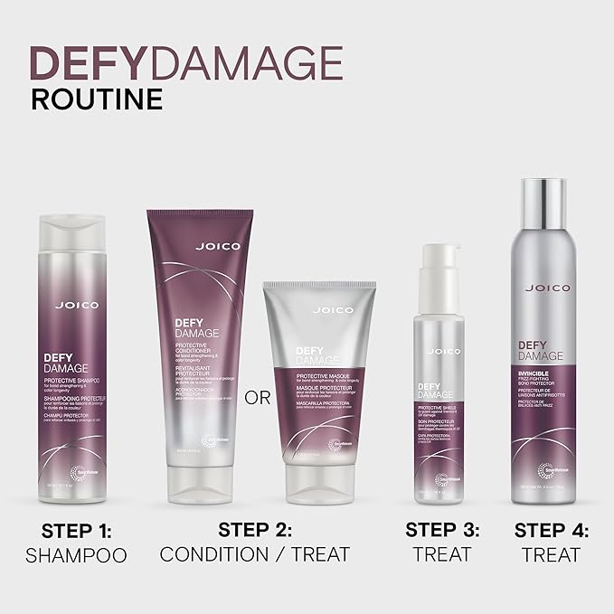 Joico Defy Damage Protective Shampoo | For Color-Treated Hair | Strengthen Bonds & Preserve Hair Color | With Moringa Seed Oil & Arginine | 10.1 Fl Oz