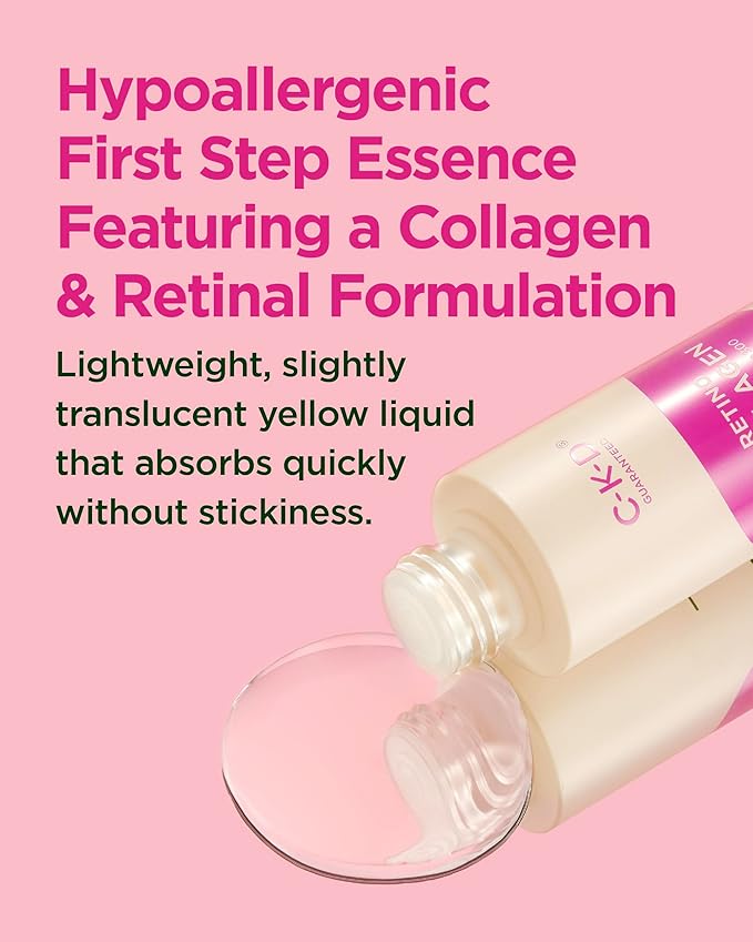 CKD Retino Collagen First Essence - Daily Face Deep Hydration Essence for Firming, Exfoliation, and Smoother Skin Texture. Collagen Boosting and Youthful Skin. Korean Skin Care. 5.07 fl oz
