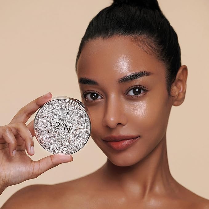 2aN Gleaming Tension Cushion Foundation Pact 0.45 oz, Korean Cushion Foundation Makeup, Lightweight & Buildable Coverage with Ceramides and Centella Asiatica (#23 Natural Beige. Pack of 1)