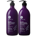 L LUSETA Color Brightening Purple Shampoo and Conditioner Set for Blonde and Gray Hair, Infused with Cocos Nucifera Oil to Help Nourish, Moisturize and Condition Hair, 2x33.8oz