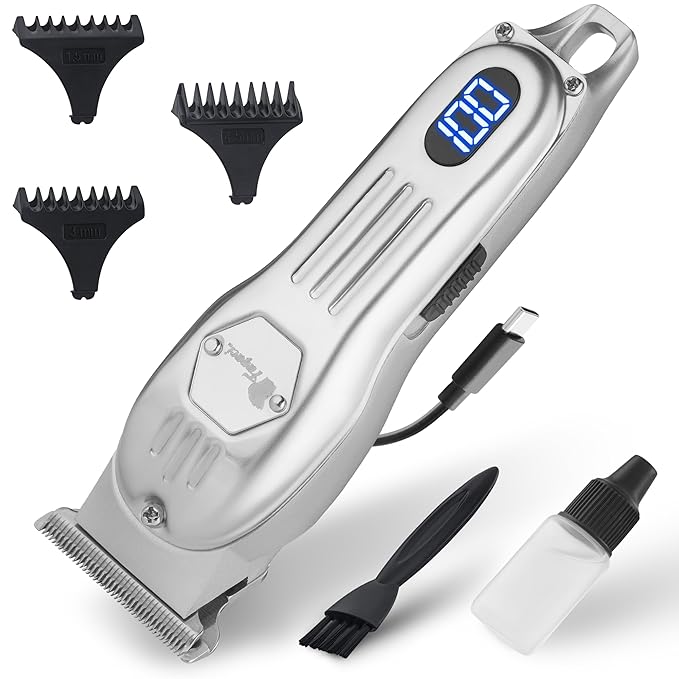 Fagaci Men's Professional Hair Trimmer, Powerful Battery, Sharp Blades, High-Speed Motor, Cold Steel for Comfortable Cuts