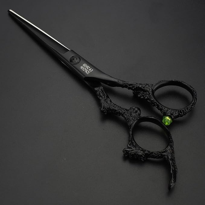 Purple Professional Hairdressing Scissors Hairdresser Hairstylist Cutting Hair & Thinning Hairdressing Scissor (6-inch flat shear-A)