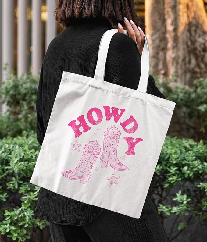 Cowgirl Western Tote Bag For Women, Cute Tote Bags, Cowgirl Accessories for Women, Western Gift