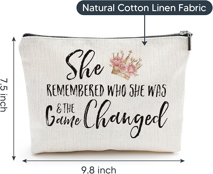 Generic Inspirational Gifts for Women & Girls, Positive Affirmation Makeup Bag, Multicolour, Cosmetic Case, Toiletry Bag, Travel Use
