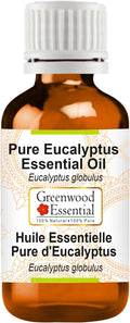 Greenwood Essential Eucalyptus Essential Oil (Eucalyptus globulus) Pure | Non-Sticky | Non-Greasy | Lightweight | Men & Women | All Skin Types | Steam Distilled 30ml (1 oz)