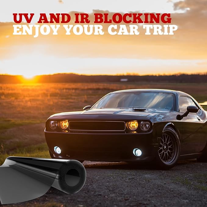 Vepagoo 35% VLT Ceramic Car Window Tint Film (30" x 25FT) - Heat & Glare Reduction, Blocks UV & IR Rays, Scratch Resistant, Privacy Tint Fit for Sedan SUV Pickup Truck