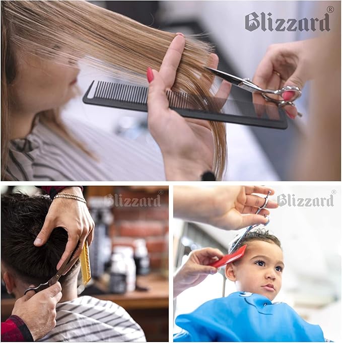 Blizzard Professional Hair Cutting Scissors – 5.5 inch VG10 Cobalt Haircut Shears with Razor Sharp Blades - Matt Finish Barber Hairdressing Travel Case for Salons & Home Use