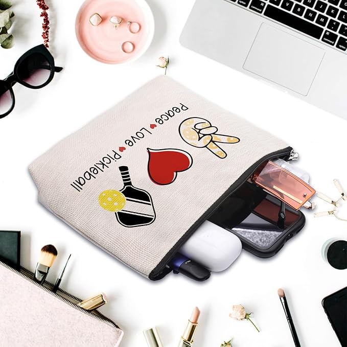 Ball Gifts for Women Ball Player Makeup Bag, Gifts for Ball Lover Makeup Zipper Pouch Bag, Ball Lover Accessories Gift For Women