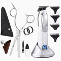 Fagaci Professional Thinning Shears & Hair Trimmer Set 6" Extremely Sharp, 440C Steel Thinning Scissors Extremely Sharp, Hair Scissors & Hair Edger T-Blades