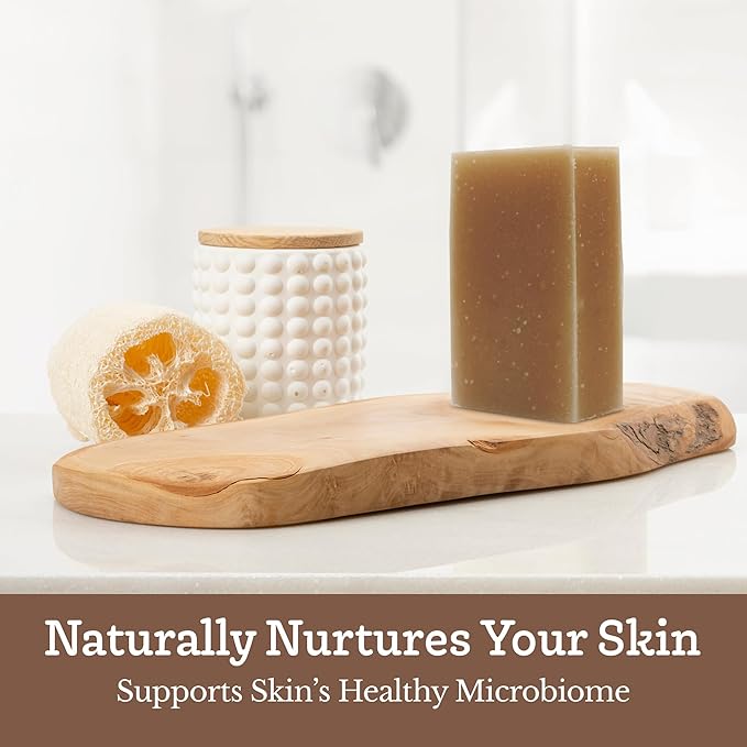 Southern Natural Goat Milk Soap Bar - Oatmeal Milk & Honey 3 Pack - For Dry Sensitive Skin. Natural, Handmade Soap For Men, Women, Kids, Face & Body
