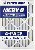 Filter King 19.5x15.5x2 Air Filter | 4-PACK | MERV 8 HVAC Pleated A/C Furnace by FilterKing