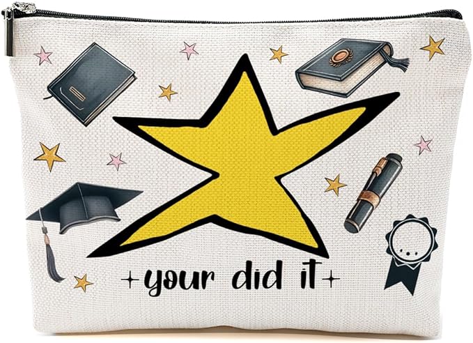 Graduation Gifts Makeup Bag Cosmetic Bag, Senior Night Gifts Congrats Grad Travel Organizer Zipper Pouch Graduation Gift for Women Doctorate PHD Master Degree Female Her College Senior