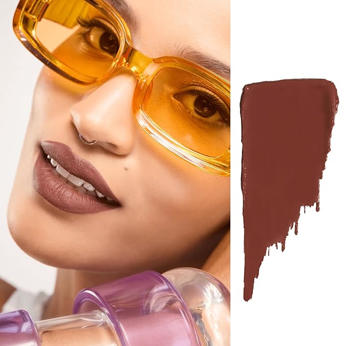 Gerard Cosmetics HydraMatte Liquid Lipstick Mudslide, Brown Lipstick with Matte Finish, Long Lasting and Non Drying, Super Pigmented Fully Opaque Lip Color
