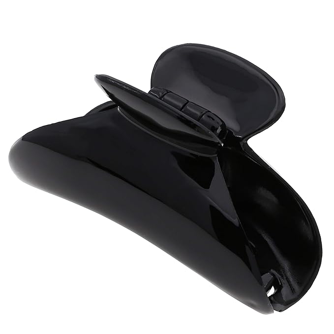 Camila Paris MP2 French Hair Clip for Women, Girls Hair Claw Jaw. Black, Fashion Durable and Styling Hair Accessories for Women, No Spring Grip Link System, Strong Hold No Slip, Made in France