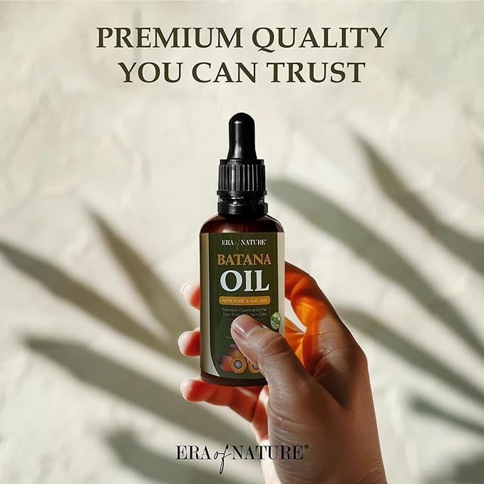 era of nature Batana Oil for Hair Growth - Dr. Sebi Approved, 100% Pure, Raw & Unrefined Oil from Honduras, Nourishes Hair & Scalp, 3.38 Oz