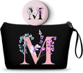 Birthday Maid of Honor Gifts for Women Her Mom Team Teacher Friend Bridesmaid Bride Personalized Makeup Cosmetic Bag with Mirror Valentines Mothers Day Christmas Graduation M