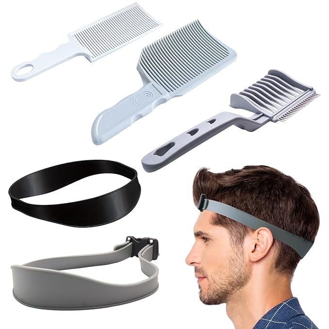5PC， fading trimming comb, fading comb, self hair cutting tool, men's self hair cutting kit, very suitable for professionals and families to use.