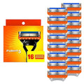 16 PCS Razor Blade Shaving Razor Blade Refills for Fusion 5, a More Comfortable Shave for Men, Orange New Version
