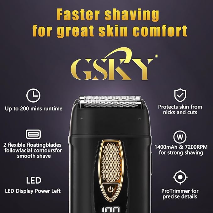 GSKY Hair Clippers for Men Professional, Beard Trimmer Kits & Sets, Cordless Mens Hair Trimmer
