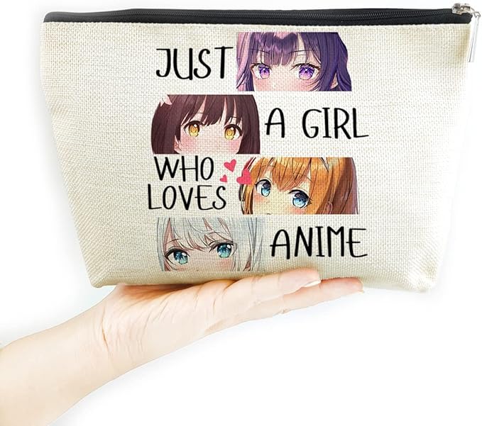 Anime Fans Makeup Bag Gift - Just A Gir Who Really Loves Anime, Travel Cosmetic Bag For Her