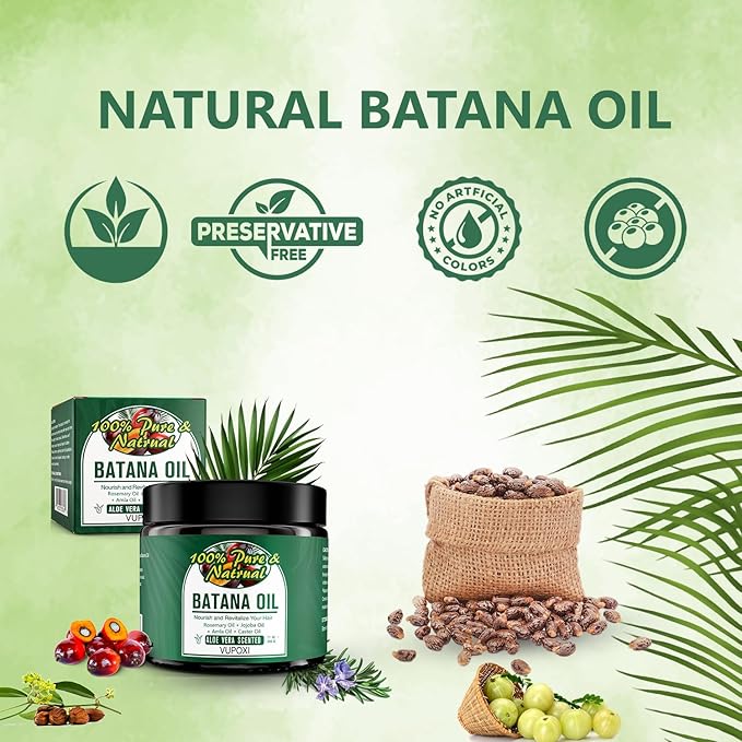 5-in-1 Batana Oil for Hair Growth | Liquid Blend with Rosemary, Amla, Castor, Jojoba Seed - 180mL (6.3 fl.oz)