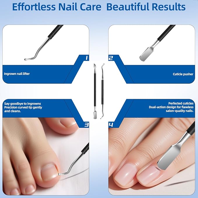 Toenail Clippers for Seniors Ingrown Thick Nails,Heavy Duty Super Sharp Podiatrist Wide Jaw Nail Clippers Set for Men Women,Large Nail Cutter Long Handle with Slanted Curved Blade,6PCS