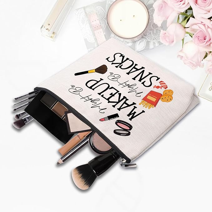 Snack Bags, Emergency Food Bag Packing Cubes for Women Trip Gifts Favors Travel Bag Essentials, Emergency Snacks Bag Makeup Cosmetic Bag Pouch