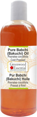 Greenwood Essential Babchi (Bakuchi) Oil (Psoralea corylifolia) | Cold Pressed | Natural | Undiluted | For Diluting Essential Oils | For Skin & Massage | Men & Women | 200ml (6.76 oz)